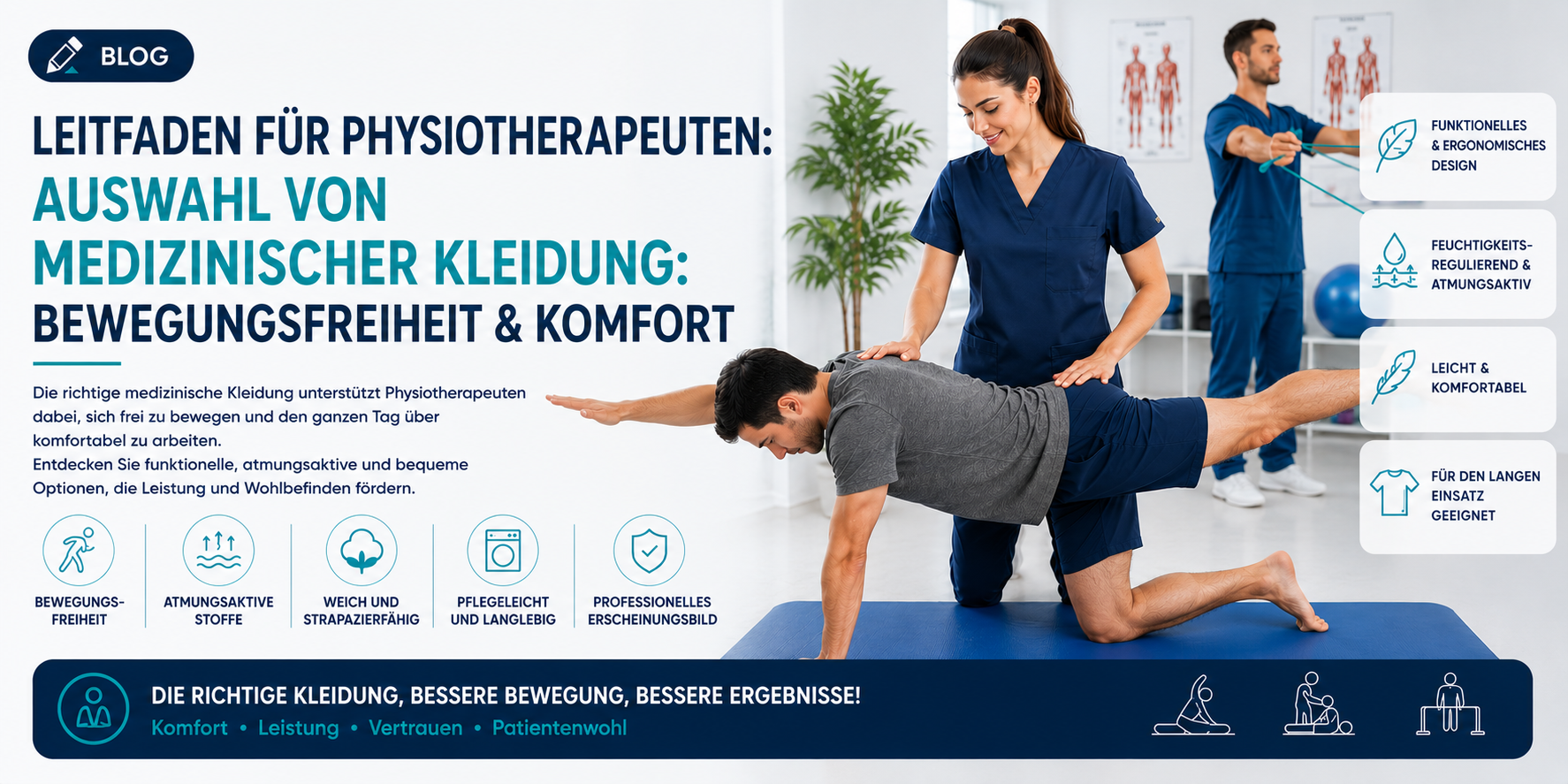 Wie sollten Physiotherapeuten medizinische Kleidung auswählen? Ein Leitfaden für Bewegungsfreiheit und Komfort