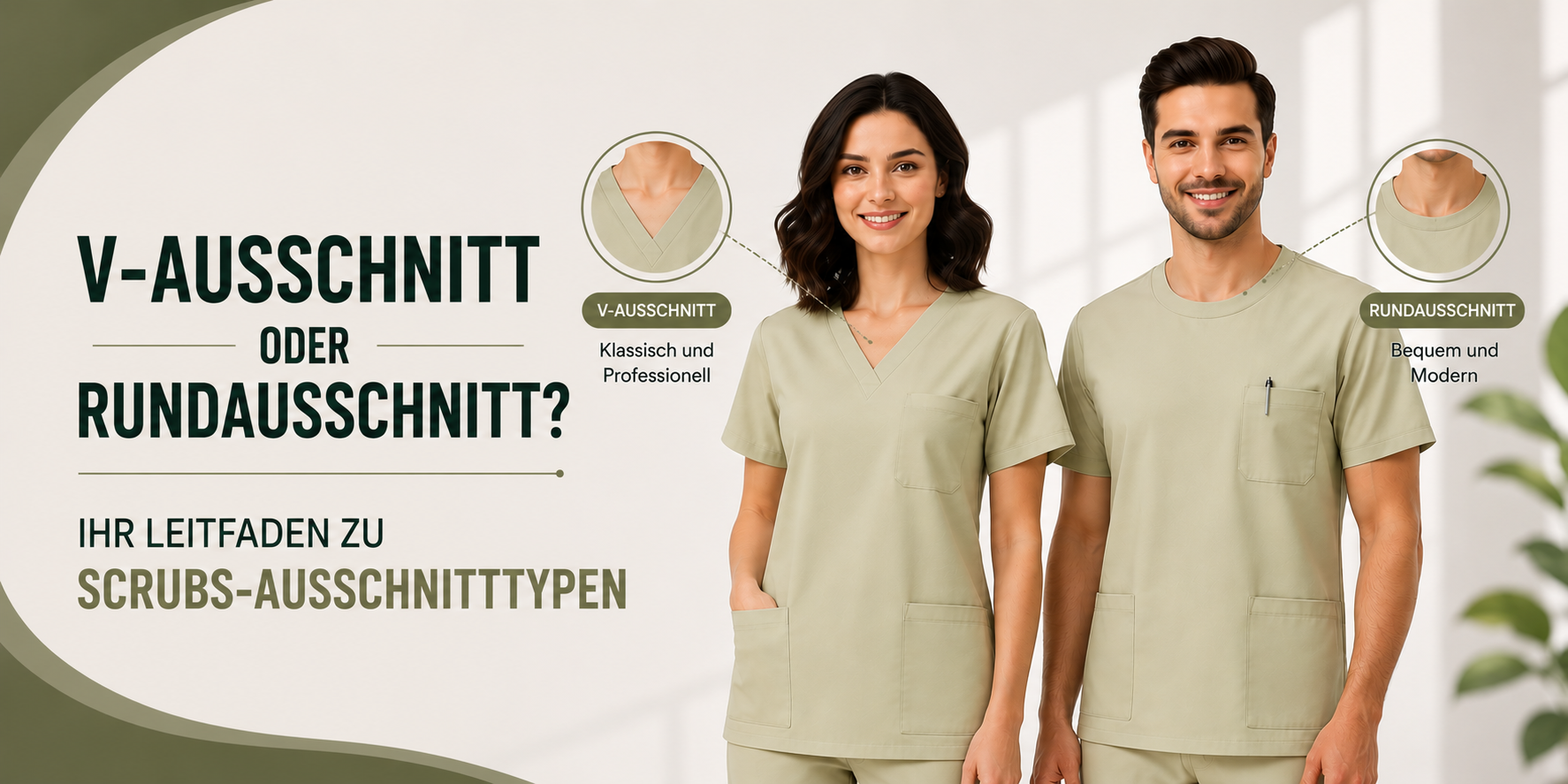 V-Ausschnitt oder Rundhalsausschnitt? Leitfaden zu Scrubs-Ausschnittformen