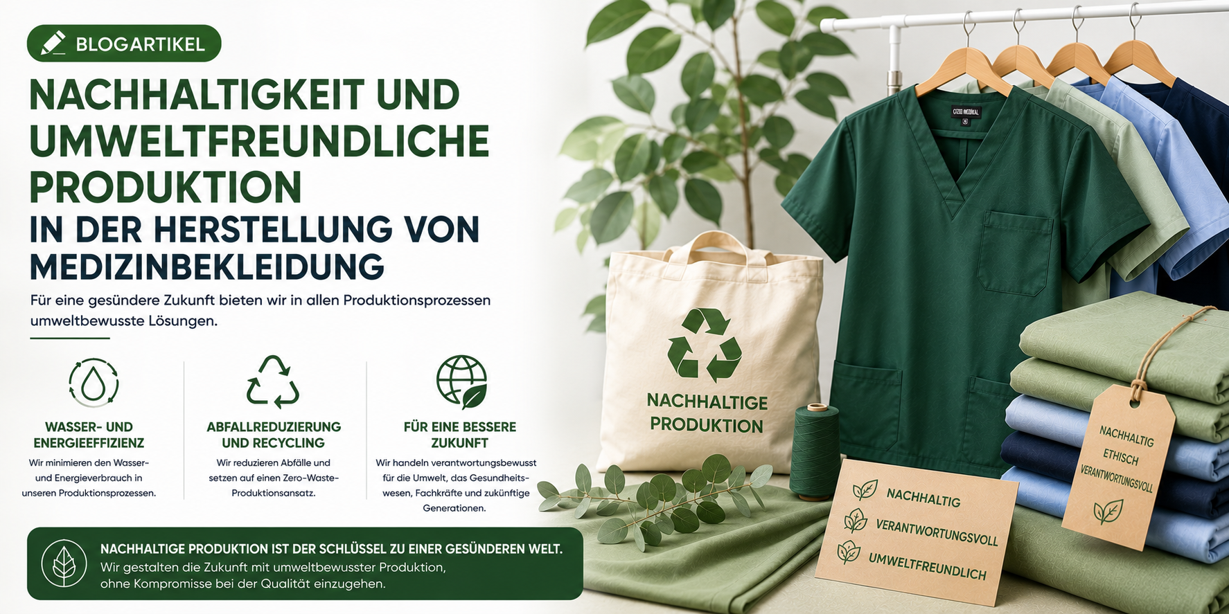 Nachhaltigkeit und umweltfreundliche Produktion bei der Herstellung medizinischer Berufsbekleidung