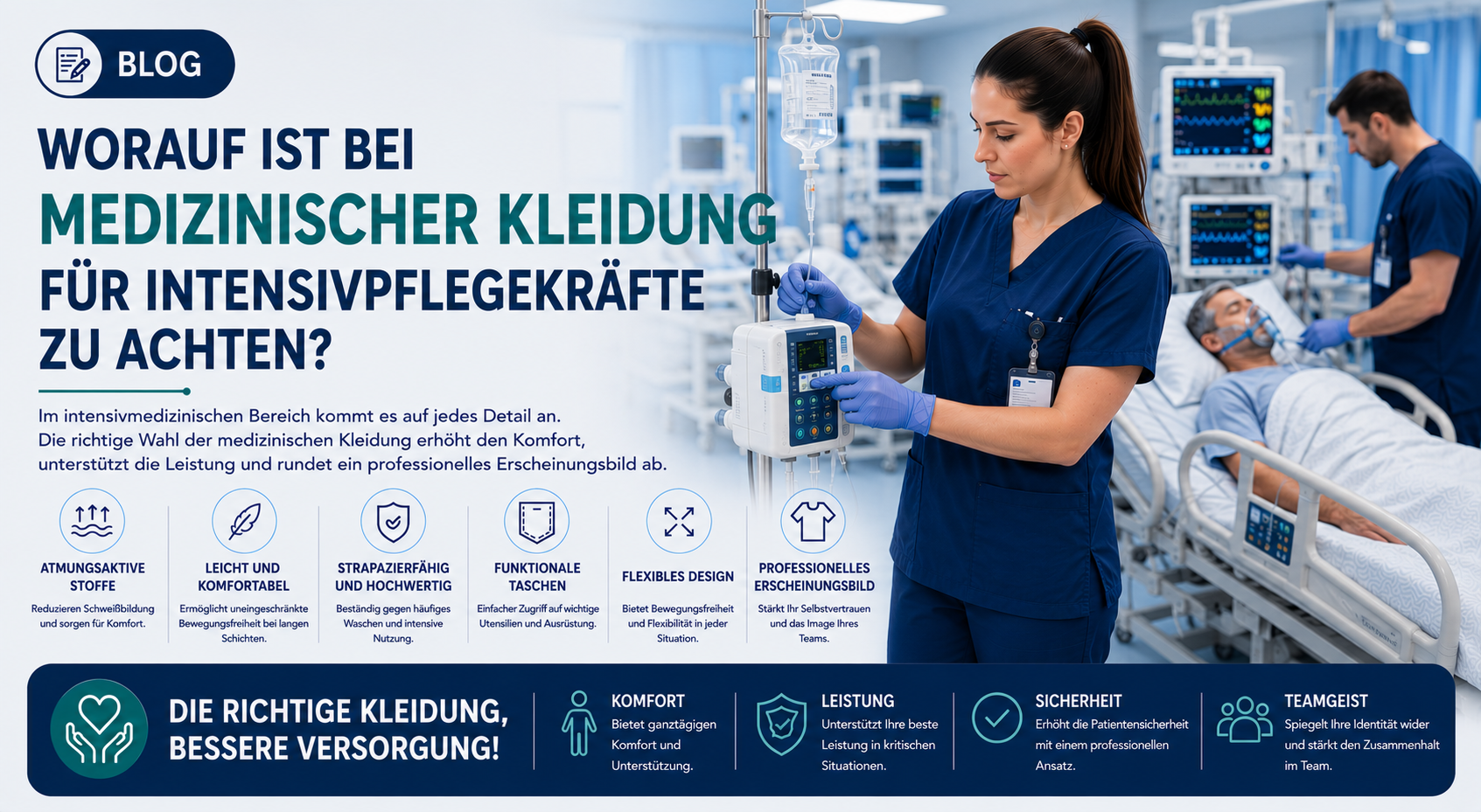 Worauf sollte bei medizinischer Kleidung für Intensivpflegepersonal geachtet werden?