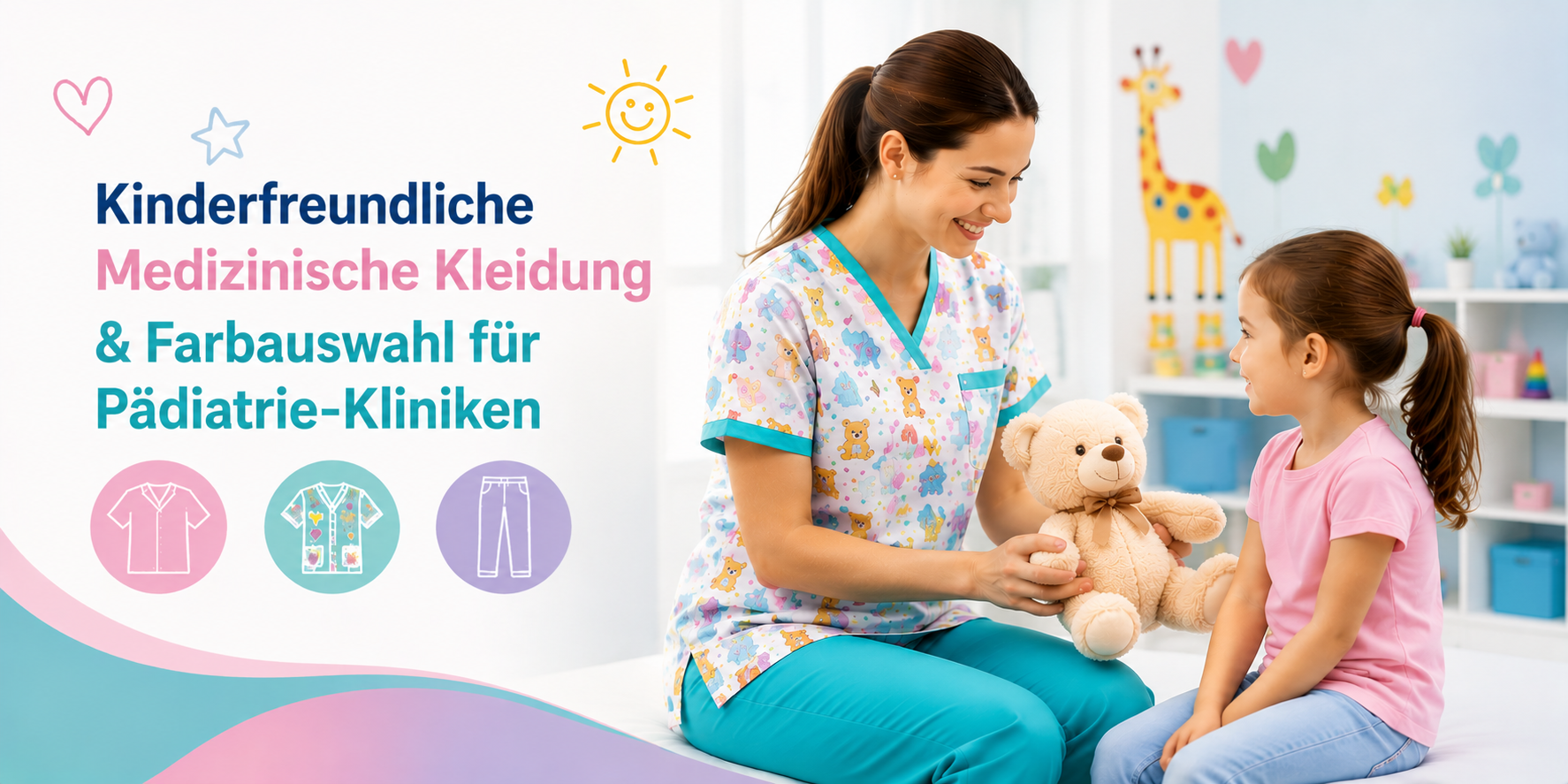 Kinderfreundliche medizinische Berufskleidung und Farbwahl in pädiatrischen Kliniken