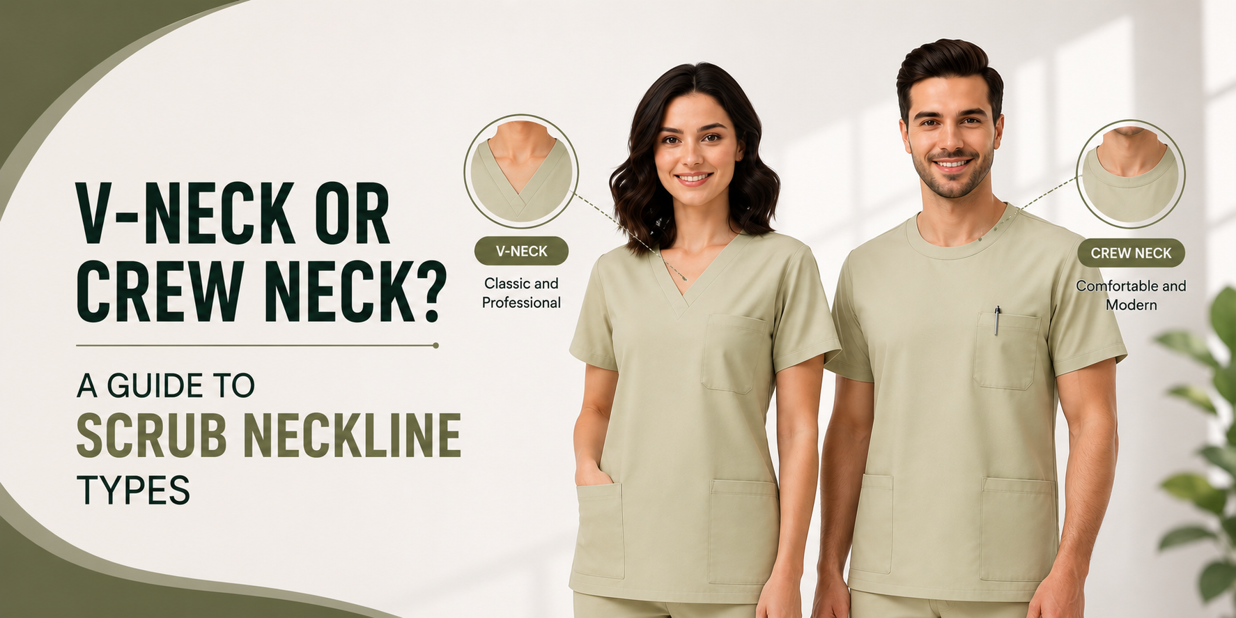 V-Neck or Round Neck? A Guide to Scrub Neckline Types
