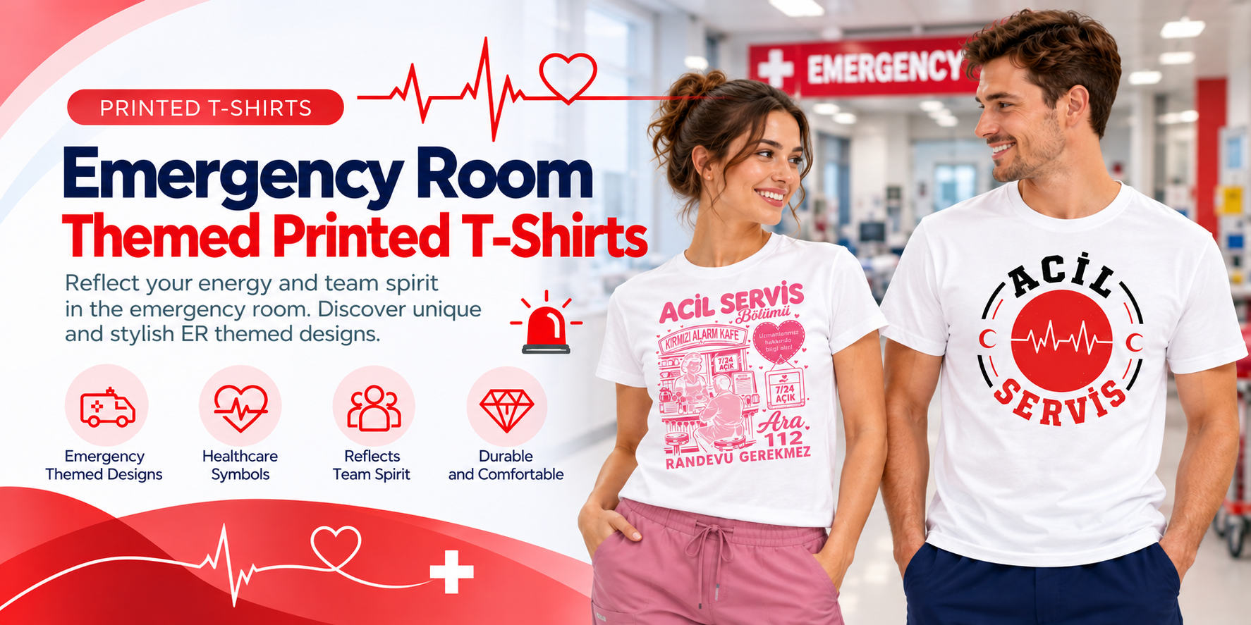 Emergency Services-Themed Printed T-Shirts