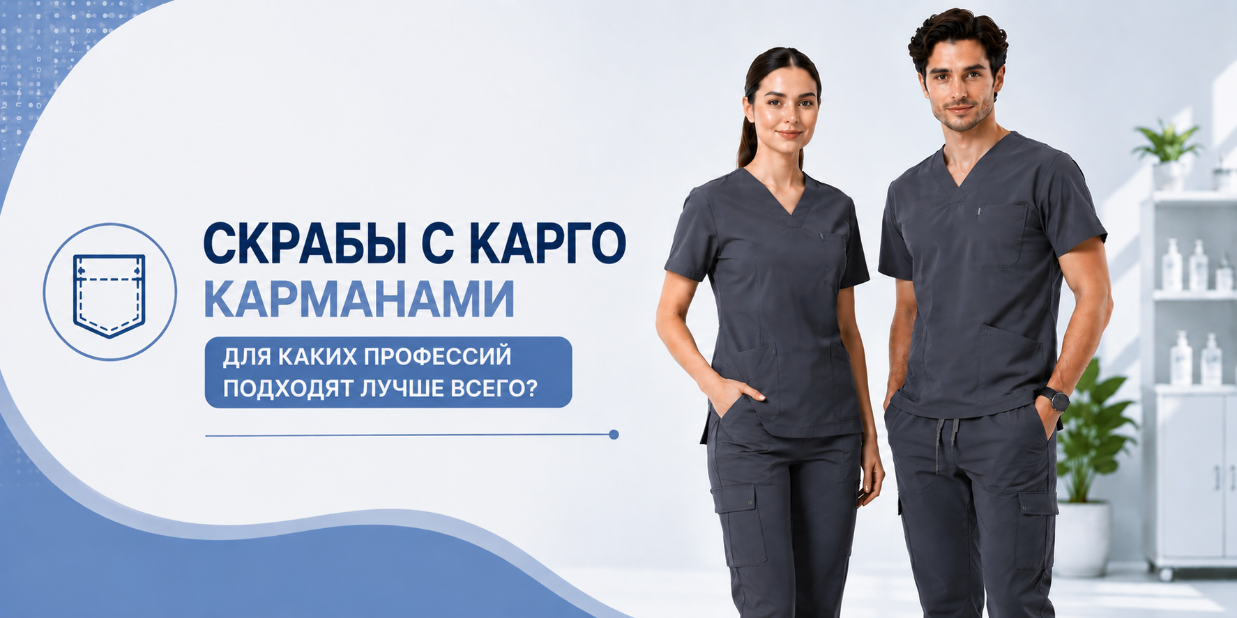 Для каких профессий лучше всего подходят медицинские костюмы Scrubs с карманами Cargo?