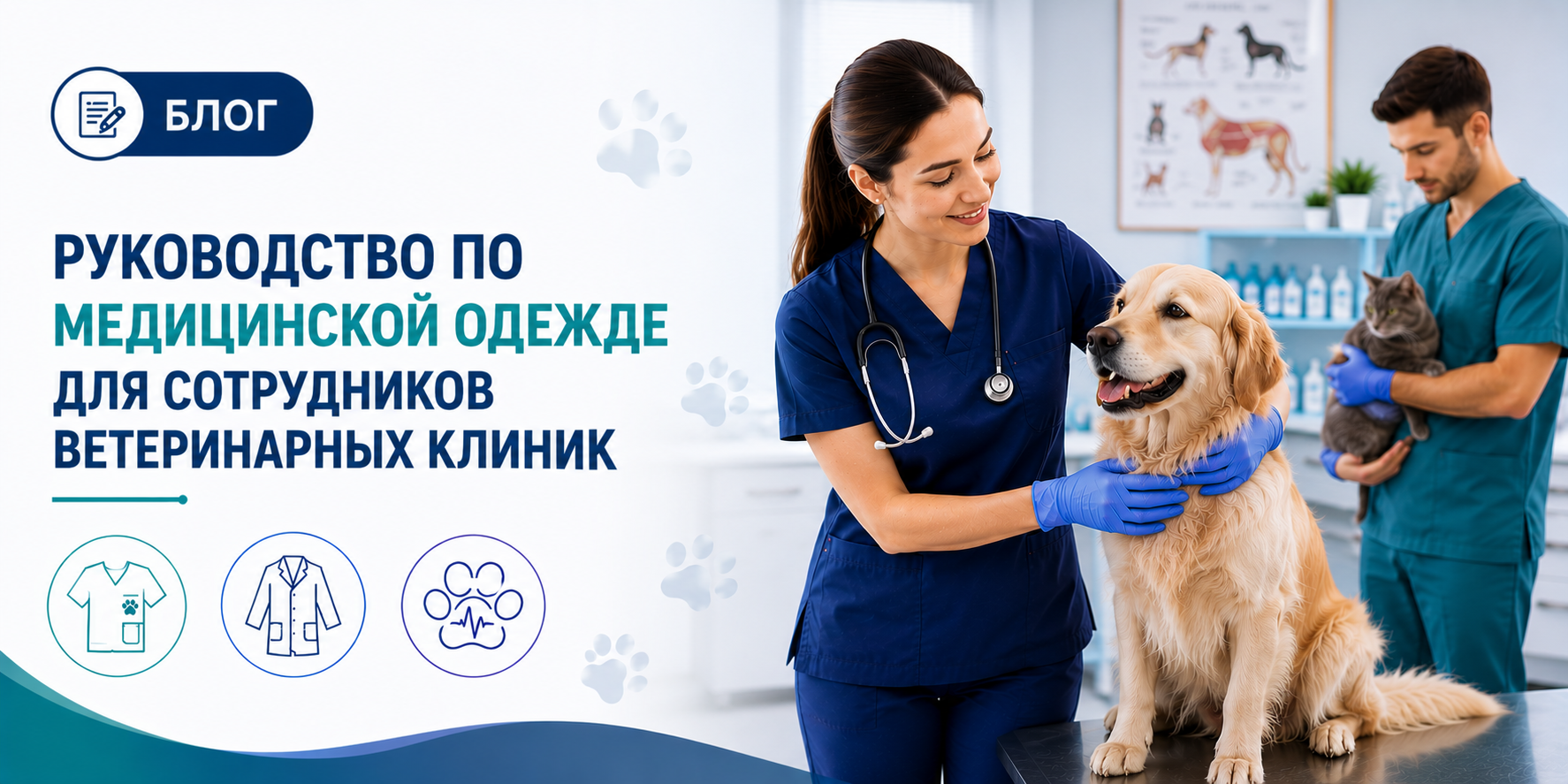 Руководство по выбору прочной медицинской одежды для сотрудников ветеринарных клиник