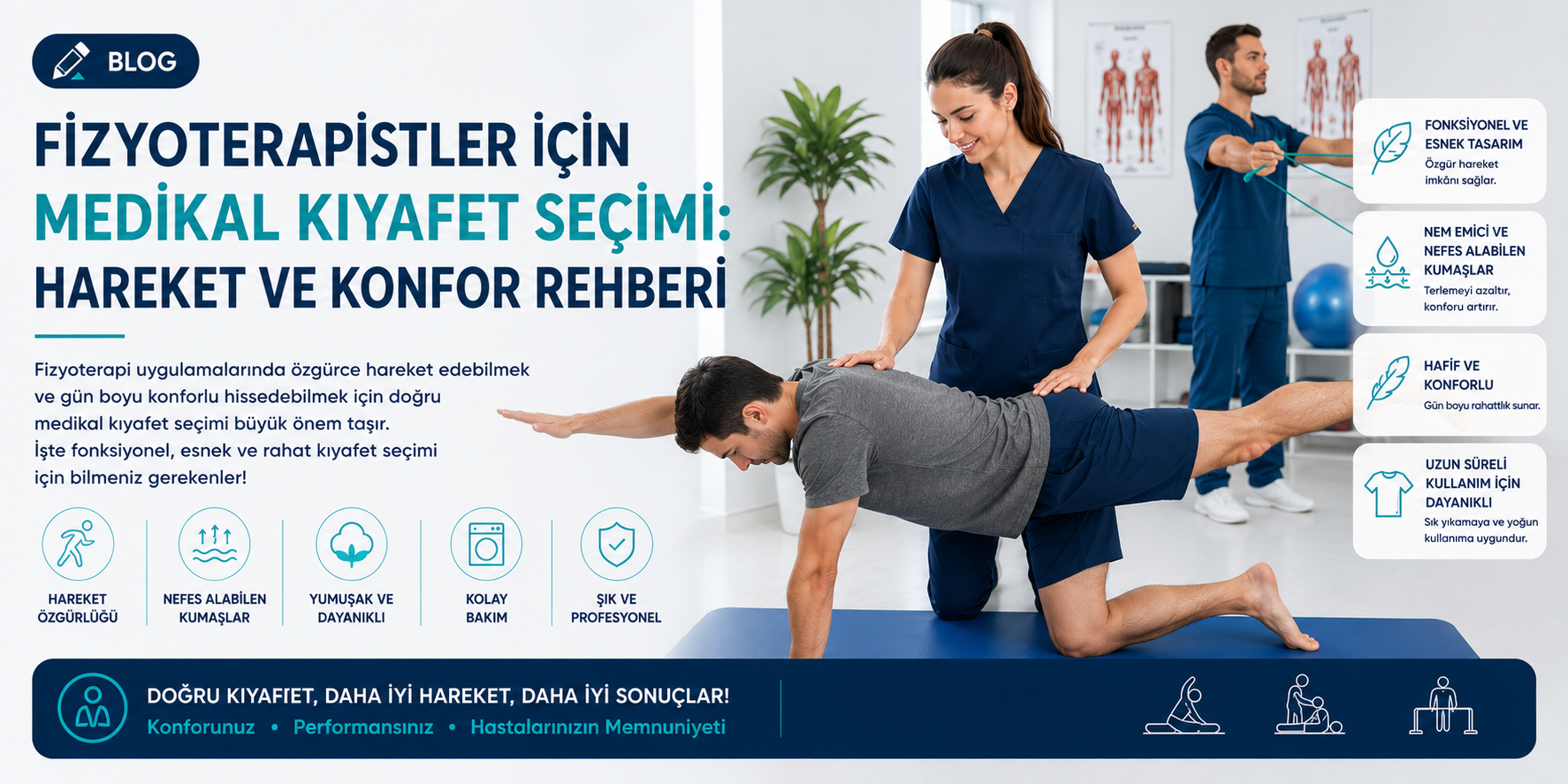 Fizyoterapistler İçin Medikal Kıyafet Seçimi: Hareket ve Konfor Rehberi