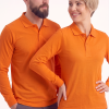 Оранжевый свитшот с длинным рукавом и воротником-поло из ткани Lacoste