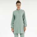 Mint Green Lux Lycra Judge Collor Hıjab Suit