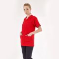 Red Silva Lux Lycra Single Top