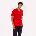 Red Silva Lux Lycra Single Top