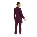 Plum Lux Lycra Judge Collar Hijab Suit