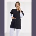 Navy Blue Lux Lycra Greys Tunic Length Single Top