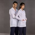 Women's Classic Collar Lab Coat (Alpaca Fabric)