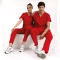 Red Lux Lycra Greys Suit