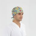 Kelebek Bahçesi Desenli Bone (Cotton Likra Kumaş)