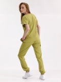 Pistaziengrün Jogger Medizinischer Scrubs Set für Ärzte und Pflege Luxus Lycra-Stoff