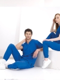 Королевский синий Медицинский Костюм Jogger для Врачей и Медсестер Ткань Люкс Лайкра