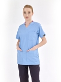 Light Blue Silva Lux Lycra Single Top