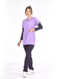 Hellviolett Greys Tunika-Länge Hijab Medizinischer Kasack Luxus Lycra-Stoff