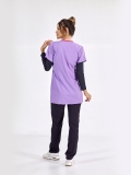 Hellviolett Greys Tunika-Länge Hijab Medizinischer Kasack Luxus Lycra-Stoff