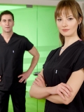 Black Dr. Greys Doctor Nurse Medical Scrubs Set Poly‑cotton blend fabric