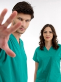 Surgical Green Dr. Greys Doctor Nurse Medical Scrubs Set Luxury Lycra Fabric