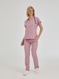 Gül Kurusu Dr. Greys Doktor Hemşire Medikal Scrubs Takım Terikoton Kumaş