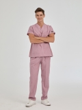 Gül Kurusu Dr. Greys Doktor Hemşire Medikal Scrubs Takım Terikoton Kumaş