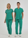 Ameliyathane Yeşili Dr. Greys Doktor Hemşire Medikal Scrubs Takım Terikoton Kumaş