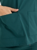 Petrol Yeşili Dr. Greys Doktor Hemşire Medikal Scrubs Takım Terikoton Kumaş