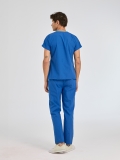 Royal Blue Dr. Greys Doctor Nurse Medical Scrubs Set Poly‑cotton blend fabric