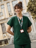 Hunter Green Dr. Greys Doctor Nurse Medical Scrubs Set Luxury Lycra Fabric