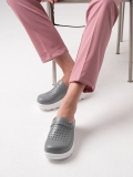 Gray Women's Doctor Nurse Medical Gold Fit Genuine Leather Clogs