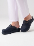 Marineblau Damen Doktor Hebamie Medikal Plus Prestige Gemusterte Medizinische Clogs