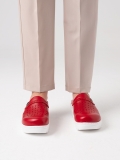 Red Women's Doctor Nurse Medical Gold Fit Genuine Leather Clogs