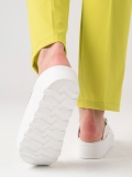 White Women's Doctor Nurse Medical Gold Fit Genuine Leather Clogs
