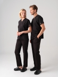 Black Dr. Greys Doctor Nurse Medical Scrubs Set Best Lycra Fabric