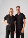 Black Dr. Greys Doctor Nurse Medical Scrubs Set Best Lycra Fabric