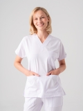 Beyaz Dr. Greys Doktor Hemşire Medikal Scrubs Takım Best Likralı Kumaş