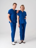 Royal Blue Dr. Greys Doctor Nurse Medical Scrubs Set Best Lycra Fabric