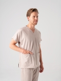 Krem Dr. Greys Doktor Hemşire Medikal Scrubs Takım Best Likralı Kumaş