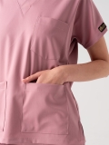Dusty Rose Dr. Greys Doctor Nurse Medical Scrubs Set Best Lycra Fabric