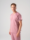 Dusty Rose Dr. Greys Doctor Nurse Medical Scrubs Set Best Lycra Fabric