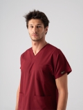 Bordeaux Dr. Greys Medizinischer Scrubs Set für Ärzte und Pflege Bester Lycra-Stoff