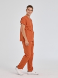 Kiremit Dr. Greys Doktor Hemşire Medikal Scrubs Takım Terikoton Kumaş