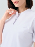 Beyaz Cool Doktor Hemşire Medikal Scrubs Takım Best Likralı Kumaş