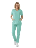 Bermuda Dr. Greys Doktor Hemşire Medikal Scrubs Takım Lüks Likralı Kumaş