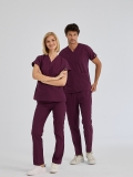 Damson Dr. Greys Doctor Nurse Medical Scrubs Set Poly‑cotton blend fabric