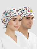 Scientific Patterned Cap (Cotton Lycra Fabric)