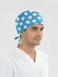 Fırçalı Dişler Desenli Bone (Cotton Likra Kumaş)